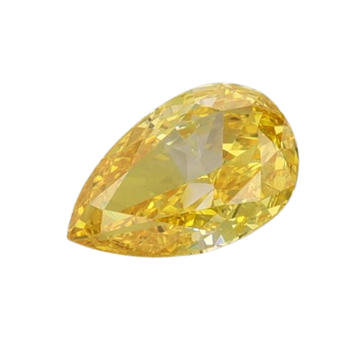 0.73 Carat YELLOW VS2 Pear Lab Diamond