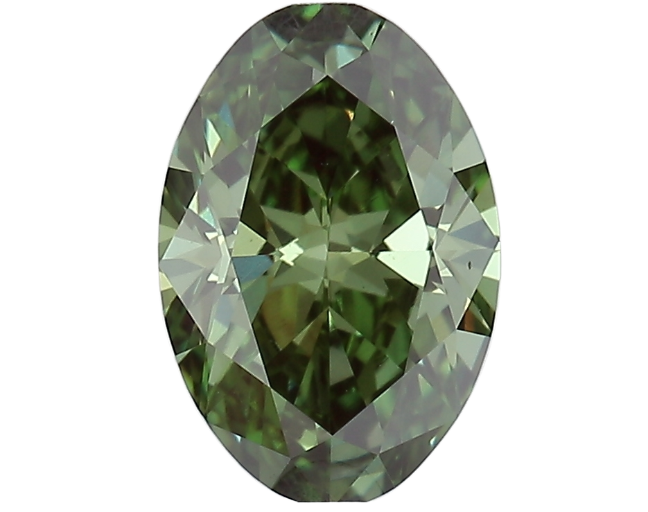 1.01 Carat GREEN VS1 Oval Lab Diamond