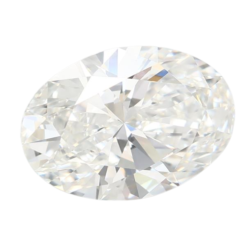 3.08 Carat F VVS2 Oval Lab Diamond