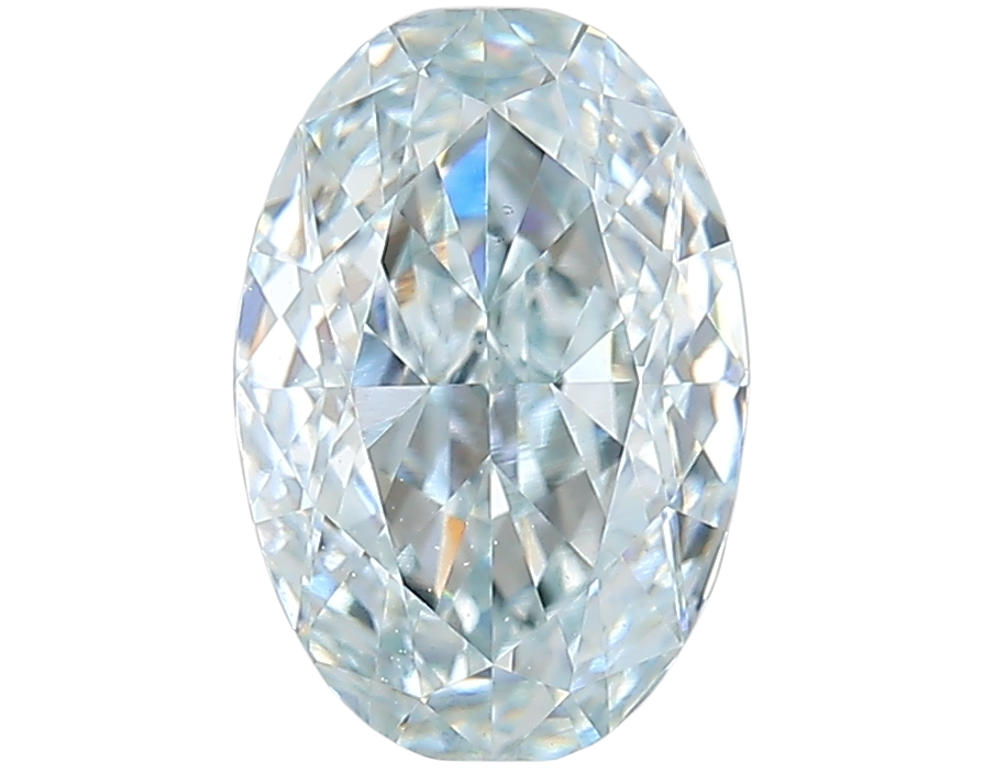 1.1 Carat GREEN VS1 Oval Lab Diamond