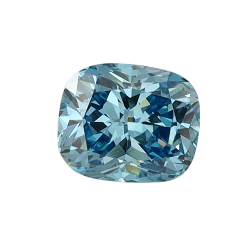 0.64 Carat BLUE VS1 Elongated Cushion Lab Diamond