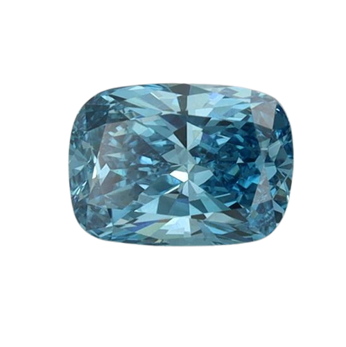 0.86 Carat BLUE VS1 Elongated Cushion Lab Diamond