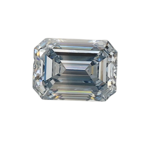 0.62 Carat BLUE VVS1 Emerald Lab Diamond