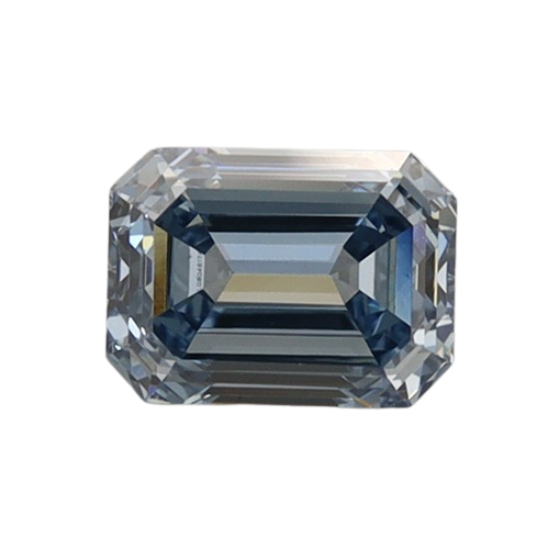 0.93 Carat BLUE VVS2 Emerald Lab Diamond