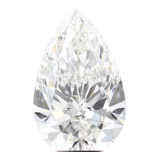 3.04 Carat F VVS2 Pear Lab Diamond