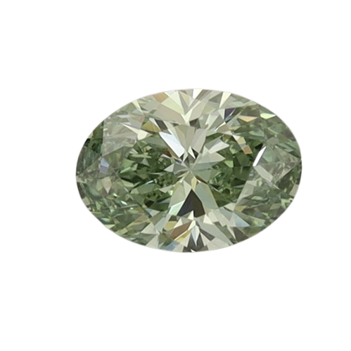 0.53 Carat GREEN VS2 Oval Lab Diamond