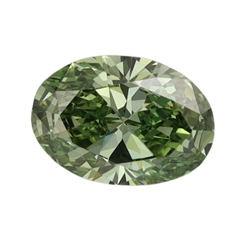 0.73 Carat GREEN VVS2 Oval Lab Diamond