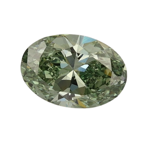 0.71 Carat GREEN VS2 Oval Lab Diamond