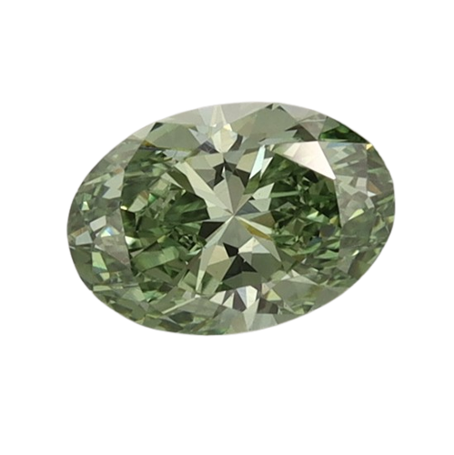 0.73 Carat GREEN VS1 Oval Lab Diamond