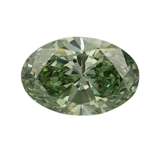 0.74 Carat GREEN VS1 Oval Lab Diamond