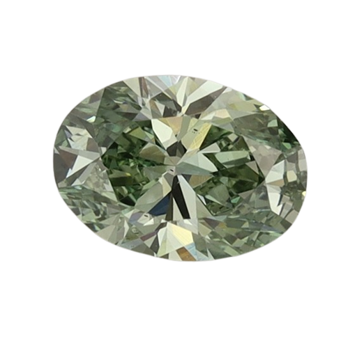0.74 Carat GREEN VS1 Oval Lab Diamond