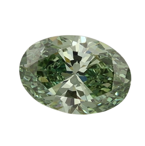 0.85 Carat GREEN VS1 Oval Lab Diamond